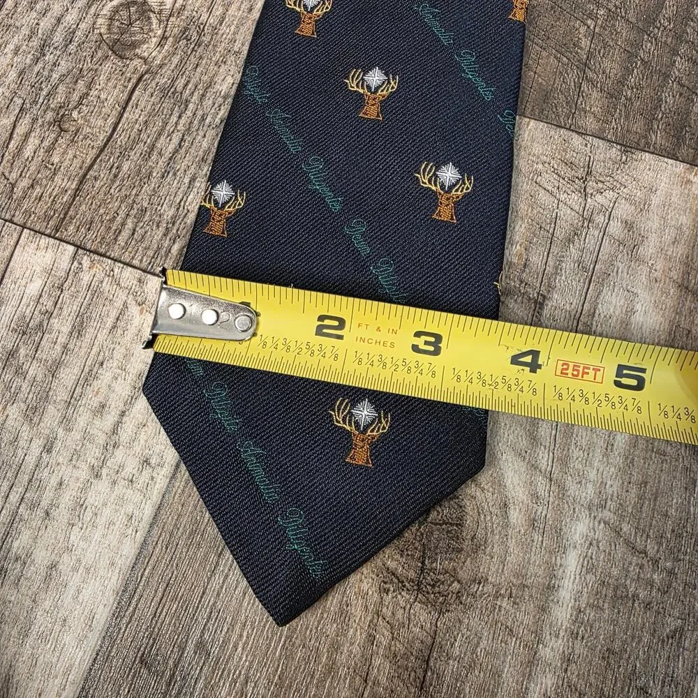 Vintage Robert Talbott Silk Tie Deer Hunting Motif USA Rep Hunting Motif Necktie